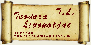 Teodora Livopoljac vizit kartica